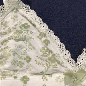 Aerie white with green floral bralette, Large
